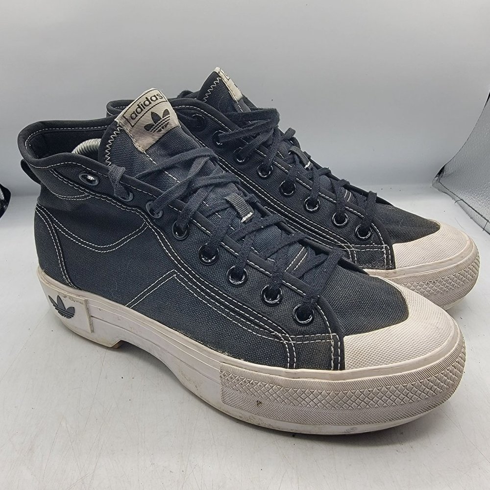 Adidas Originals Nizza Trek Womens 9.5 Black Platforms Sneaker Shoes GZ8857